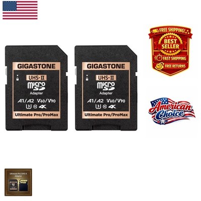 UHS-II MicroSD to SD Memory Card Adapters - 2-Pack for Versatility