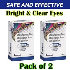 NAC Eye Drops, N-Acetyl-Carnosine Eye Drops - 10 ml Pack of 2 Free Ship