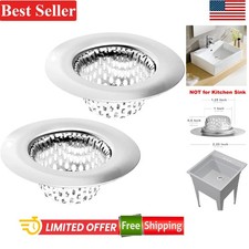 Durable 2 Pack Stainless Steel Sink Strainers - Hair Catcher  Drain Protector