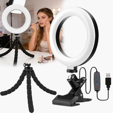 Video Conference Ring Light Kit Clip On Flexible Bed Night Read Light Computer