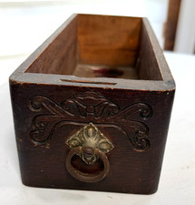 Vintage Oak Treadle Sewing Machine Cabinet Drawer #3