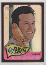 2014 Topps Heritage Chrome Black Refractor 7/65 Evan Longoria #THC-461 06sz