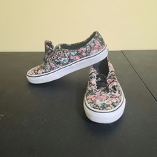 Vans Floral Slip-On Loafers - Black and Pink