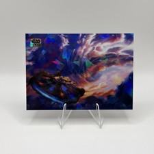 2025 Topps Chrome Galaxy Star Wars #65 Friendly Ambush Blue Atomic  /150 Falcon