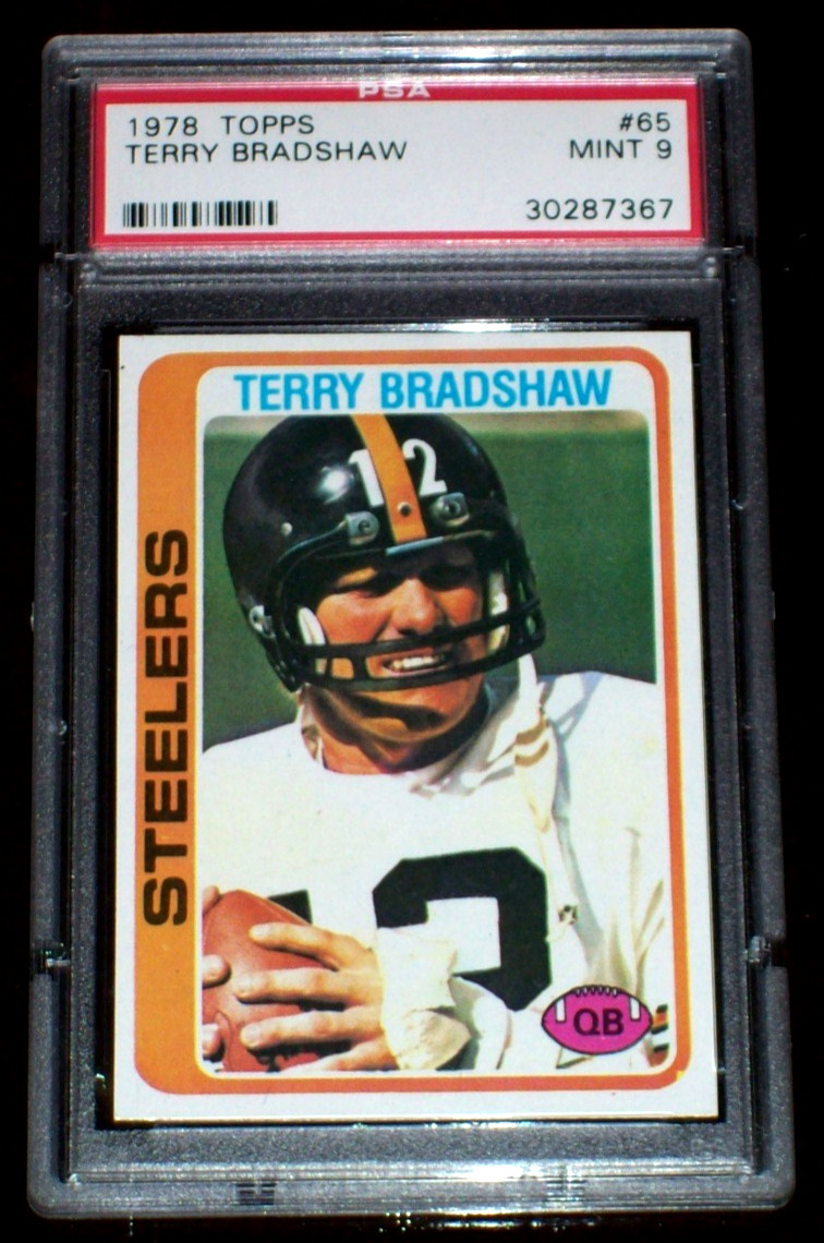 1978 Terry Bradshaw #65 Topps PSA 9 Pittsburgh Steelers