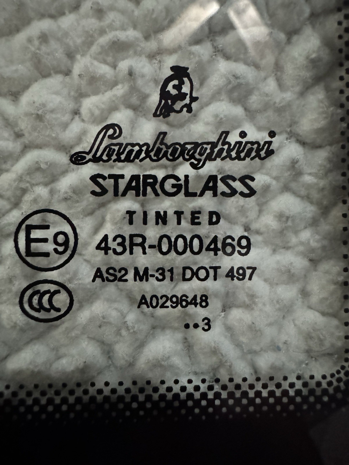 Lamborghini Gallardo/Superleggera Passenger Rear Window