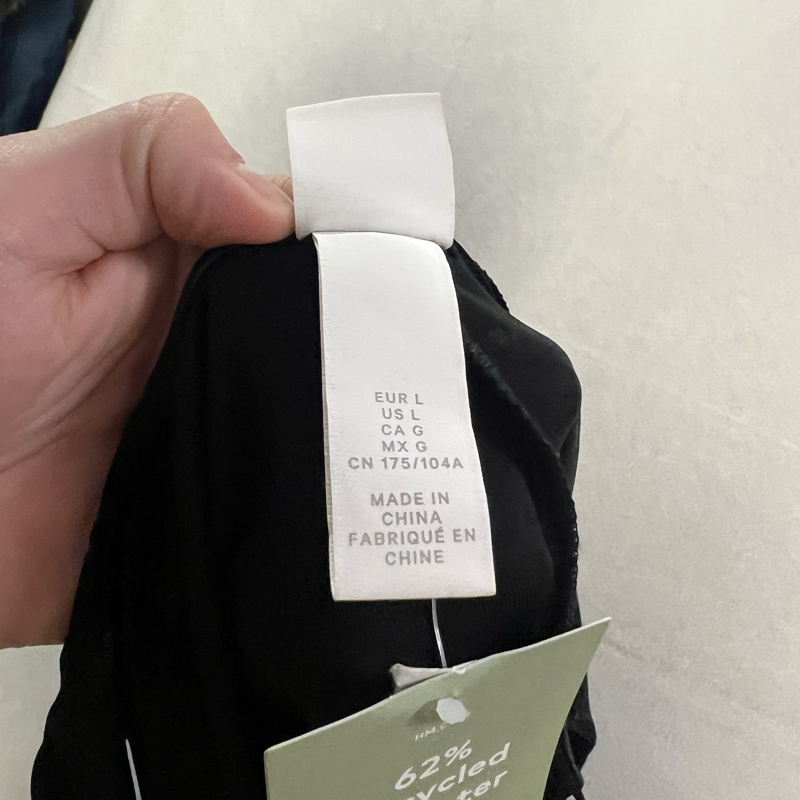 H&M Black Velvet Dress Sleeveless Rhinestone Mini Spaghetti Strap Large NWT thumbnail 4