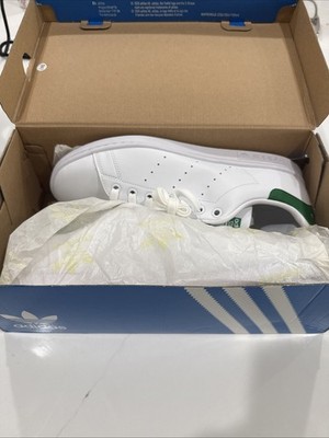 Size 9 1/2 Mens adidas Originals STAN SMITH FX5502 Cloud White / Green Shoes