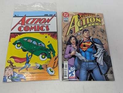 DC Superman ACTION COMICS #1 Reprint Loot Crate Exclusive & ACTION COMICS #1000
