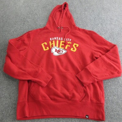 Kansas City Chiefs Hoodie Sweatshirt Mens Large Red NFL Football '47 Brand