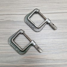 Vintage Pair of Fry's Enox 1-1/4" G Clamps Instrument Maker Toolmaker - England