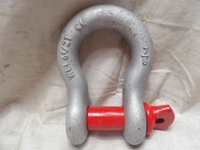 6-1/2 Ton Shackle 7/8" Galvanized with Red Pin