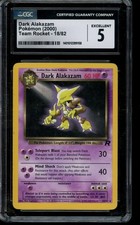 CGC 5 EXCELLENT Pokemon Dark Alakazam Team Rocket 18/82 on eBay