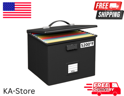 #ad #ad Fireproof File Box for Documents – Portable Fireproof Waterproof Document $36.99