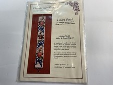 Classic Needlepoint X-Stitch Chart Victorian Floral Design Lilies and Roses