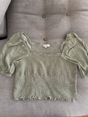 Loft Women's Short Sleeve Blouse, Size Large