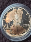1992 S Silver Eagle Toned American Eagle Silver Coin ASE Toning