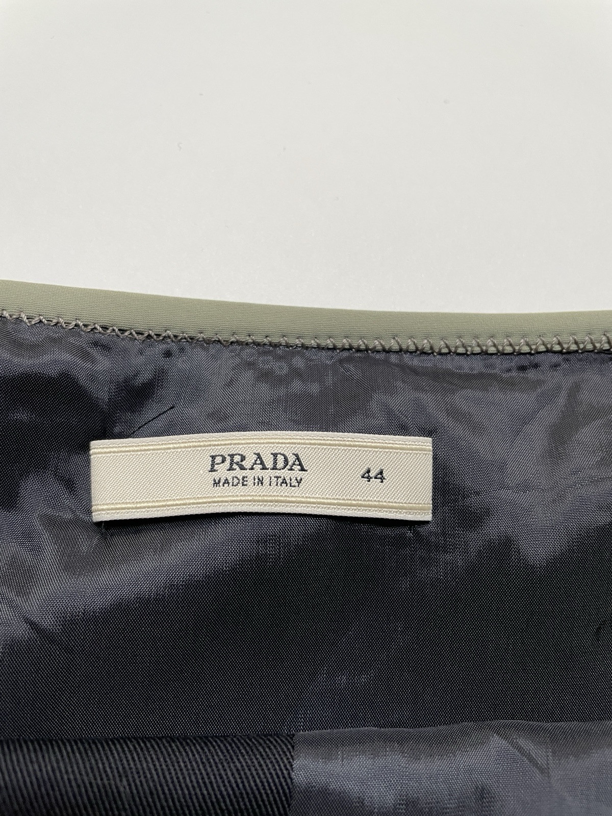 Prada Vintage Archive Spring 2003 Navy Blue Cotton Scuba Seam Wrap