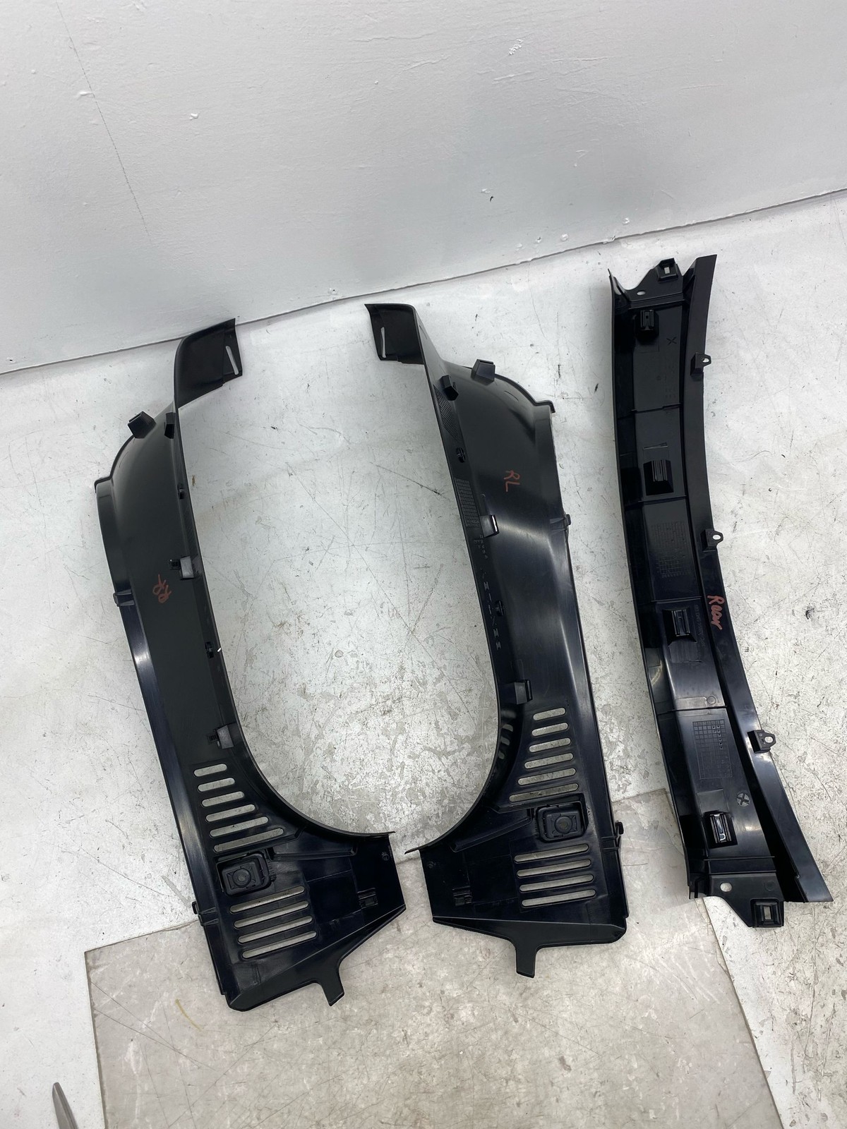 2014-2019 BENTLEY FLYING SPUR OEM REAR TRUNK GATE SIDE & UPPER PANEL TRIM SET X3