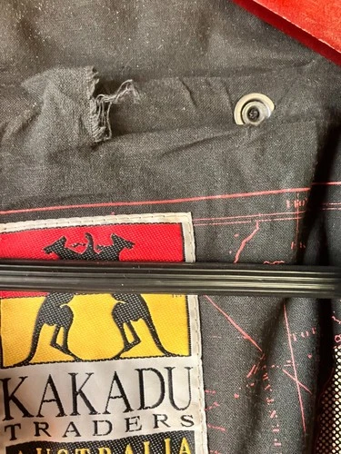 Kakadu Traders Mens Cotton Oilskin Duster Size Lg Drover Rain Coat Australia image 16