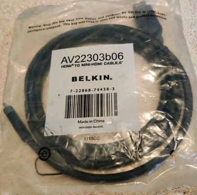 Belkin 6 ft HDMI to Mini-HDMI Cable AV22303b06 (Brand New)