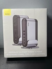 Baseus Unionjoy 14-Port Three-Screen Multifuntional Type C Hub Adapter