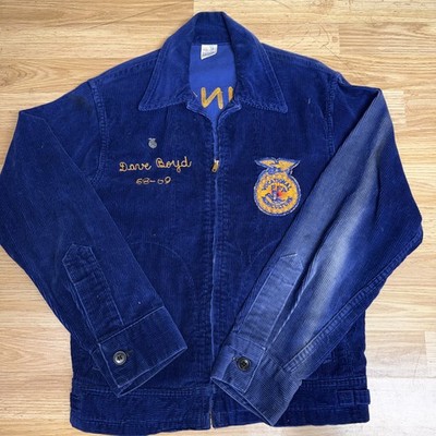 【古着】FFA Illinois official jacket Vintage 1960s FFA corduroy Illinois jacket Mens Size 38 Talon