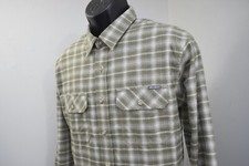 Eddie Bauer Travex Flannel Shirt Plaid Long Sleeve Button Up Mens LT Large TALL