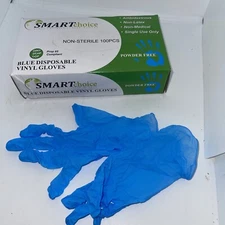 SunnyCare #7804 Powder Free Vinyl Gloves Food Service (Latex Nitrile Free) 🔥 XL