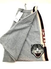 New Gucci Tiger Track Shorts In Grey