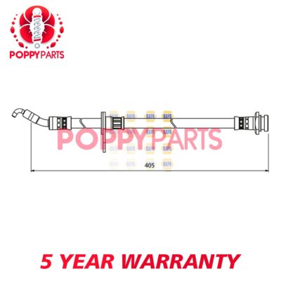 Fits Fiat Sedici Suzuki SX4 1.6 1.9 D DDiS 2.0 Brake Hose Front Poppy