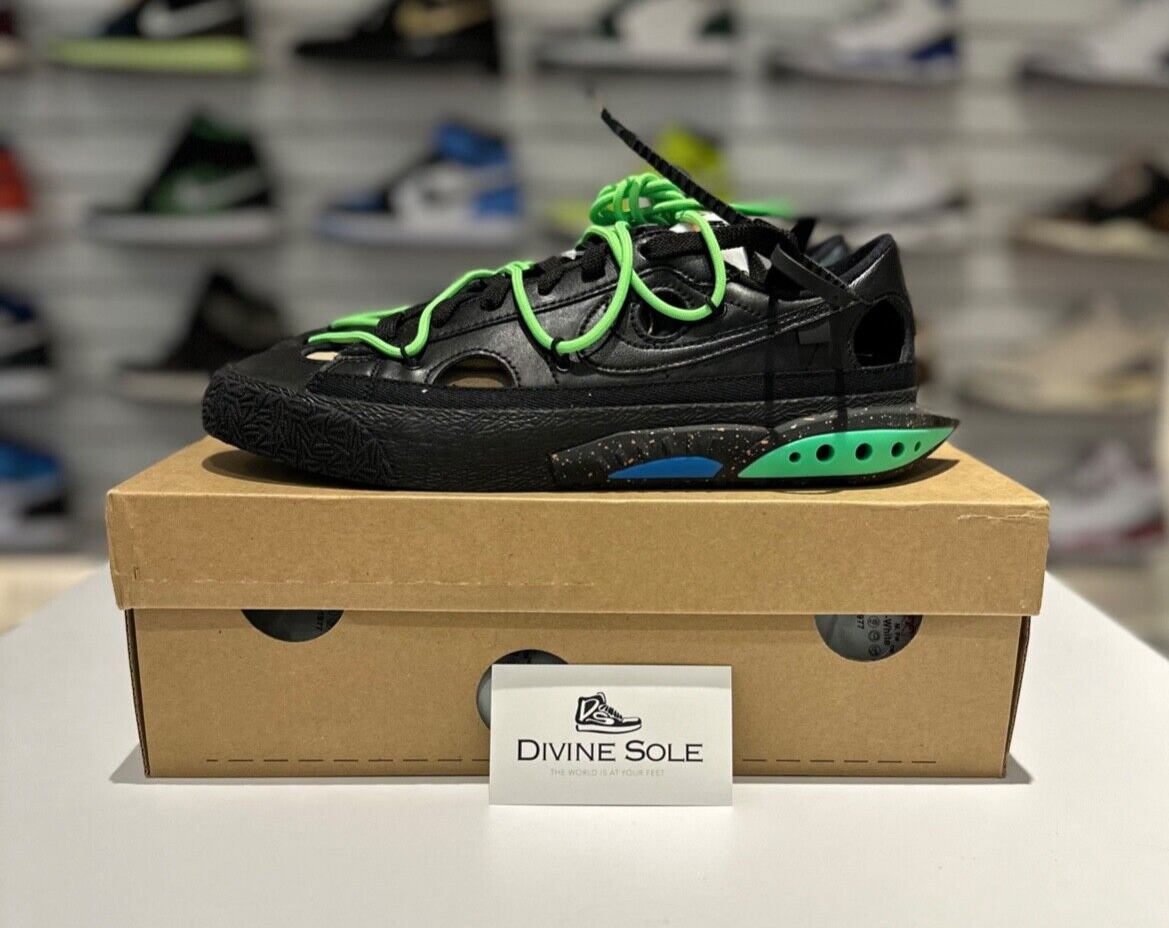 OFF WHITE X NIKE Taglia 8 Blazer Nike basso x bianco sporco nero 2022