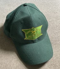 John Deere Cap Moline ILL Logo Adjustable Cap Hat Green Embroidered Legs Out Vtg