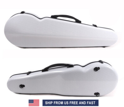 Violin Case 4/4 Full Size Carbon Fiber Violin Box Strong With Backstraps