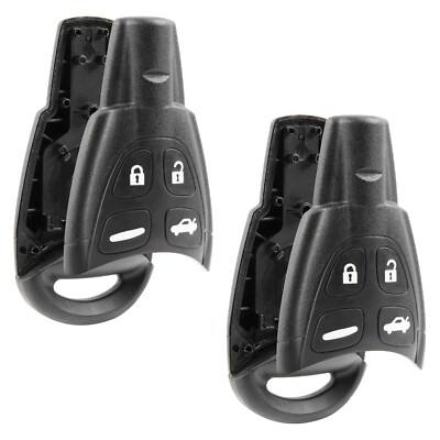 2 Key Fob Remote Shell Case Replacement for Saab LTQSAAM433TX