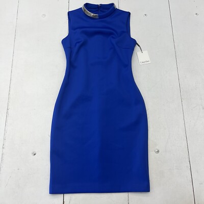 calvin klein electric blue dress Calvin Klein 00s Royal Blue Maxi Dress L Size Sleevless Blue Dress Gift for Her Evening Dress Christmas Gift Birthday Gift Curvy Dress