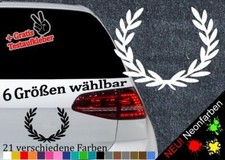 Lorbeerkranz Aufkleber -6 Größen 21 Farben-...
