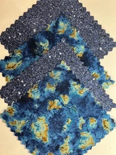 32  5" Quilting Fabric Squares Quilting Charm Pack Pre Cut Blue Bliss