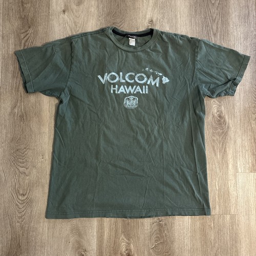 Graphic T-Shirt Weiß Volcom Herren Premium Hawaii Island Tree T-shirt Shirt Vokuhila