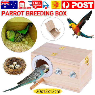 Birds Nest Breeding Box Parakeet Budgie Cockatiel Cage Nesting