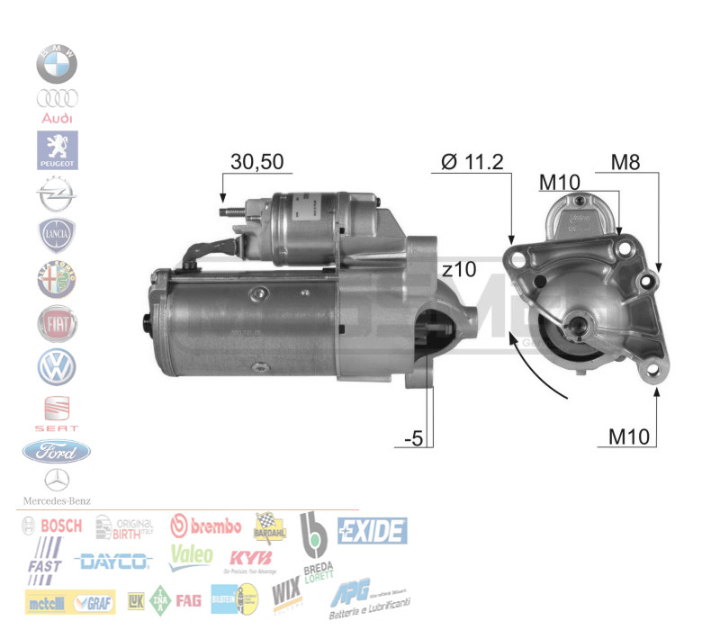 220149A MOTORINO AVVIAMENTO AUTO 12V 1,8 KW FIAT MULTIPLA PUNTO STILO MUSA 1.9
