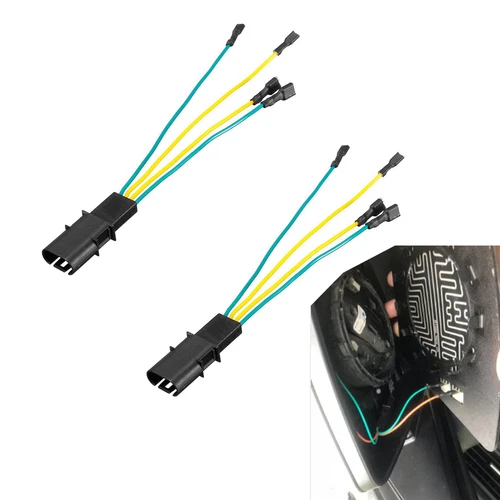 2x 4Pins Mirror Heating Electric Connector Cable Wire For BMW E90 F10 F30 E70 X5