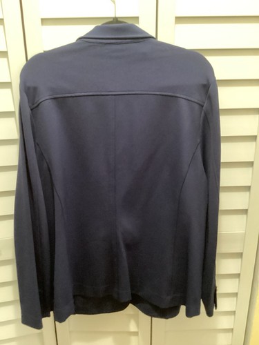 Ralph Lauren Womens 3X 3XXX Navy Blue Blazer Jacket Pockets Gold Button - Picture 2 of 7