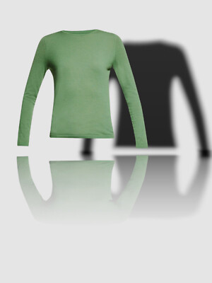 $275 Neiman Marcus Women's Green Superfine Cashmere Crew-Neck Sweater Size L