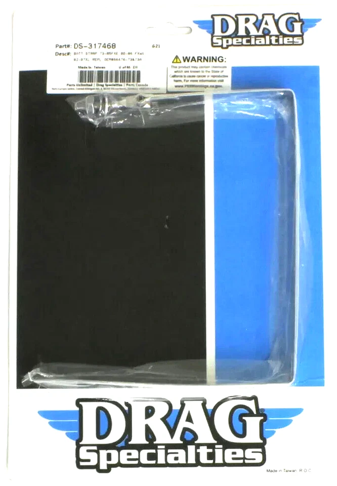 Correa de batería Drag Specialties DS317468 acero inoxidable Harley FX/Sportster Foto 2 de 3