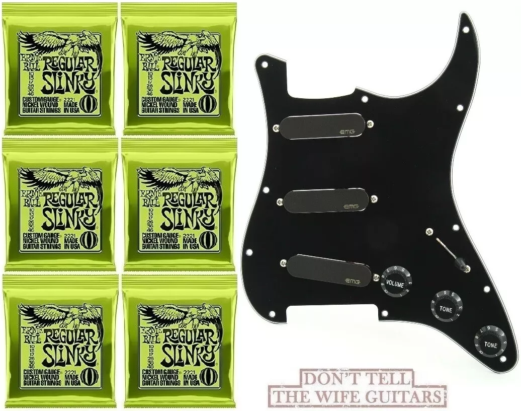EMG DG20 David Gilmour SA Set Black On Pickgurad SPC & EXG ( 6