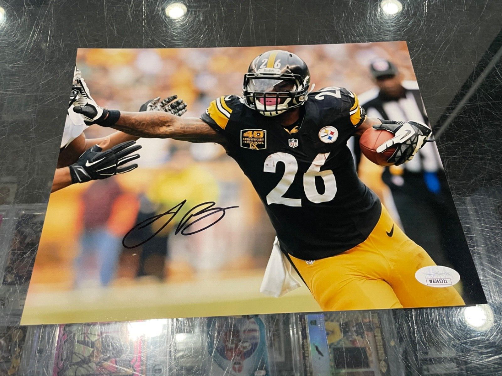 LE'VEON BELL PITTSBURGH STEELERS FOOTBALL SIGNED 8X10 PHOTO JSA 