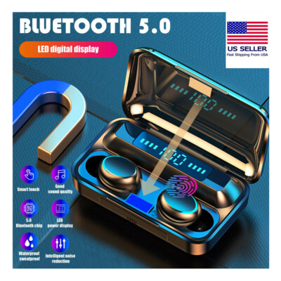 Bluetooth 5.0 Wireless Earphone TWS Earbuds with POWER BANK Headset