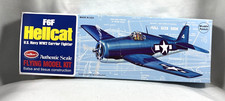 OPENED GUILLOW  S GRUMMAN F6F HELLCAT US NAVY WW2 CARRIER FIGHTER MODEL KIT