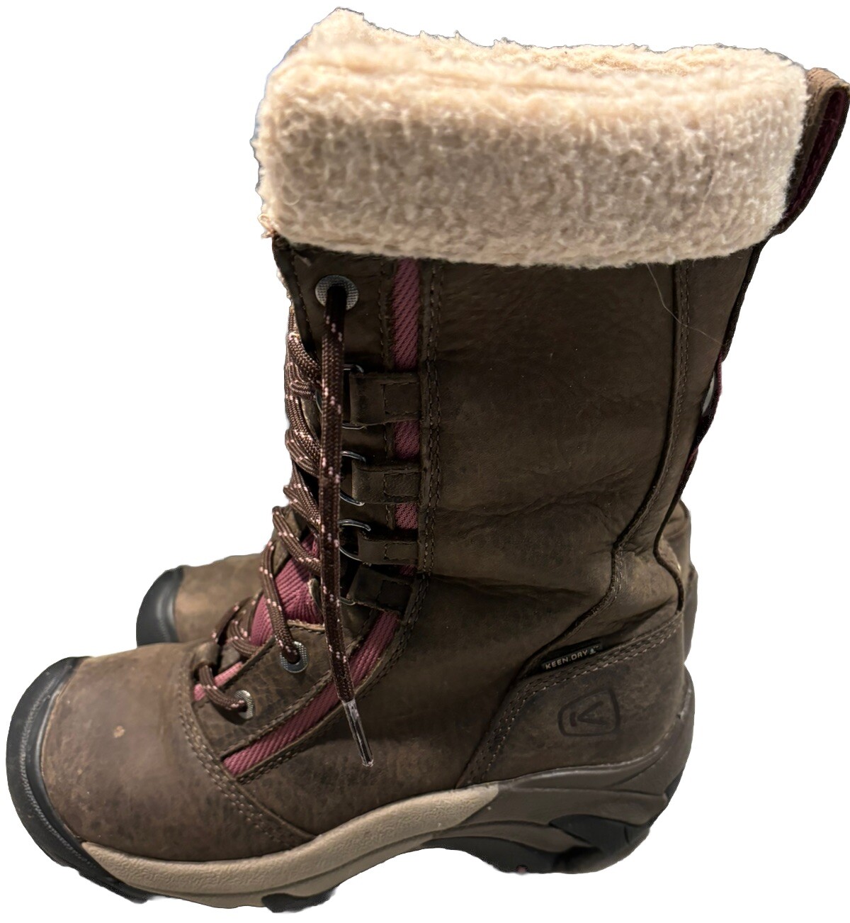 Stivali Keen Tg 6 Hoodoo Alti Lacci Impermeabili Invernali Escursionismo Campeggio Donna Marrone